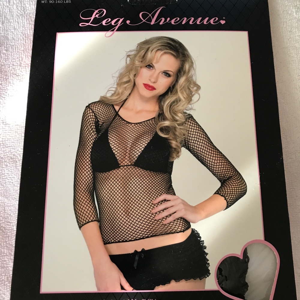 SEXY Leg Avenue Black Net Shirt